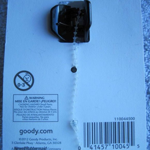 2 Goody Black Color Collection Slide Proof Secure Fit Claw Clip Hair Jaw Plastic - Picture 5 of 5